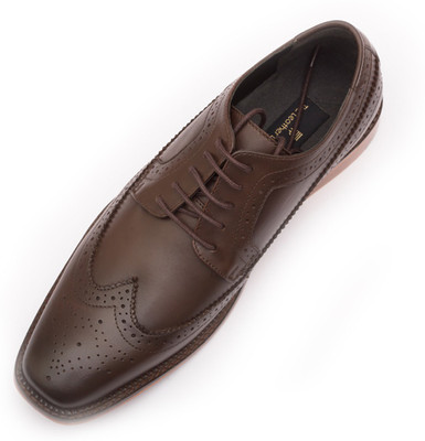 

The Leather Box Wing Tip Derby Corporate Casuals For Men(Brown