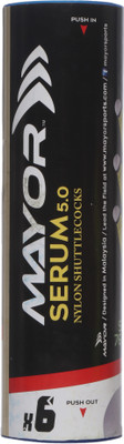 

Mayor SERUM 5.0 Nylon Shuttle - Yellow, White(Medium slow, 76, Pack of 6)
