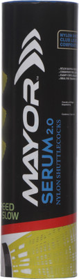

Mayor SERUM 2.0 Nylon Shuttle - Yellow, White(Medium slow, 76, Pack of 6)