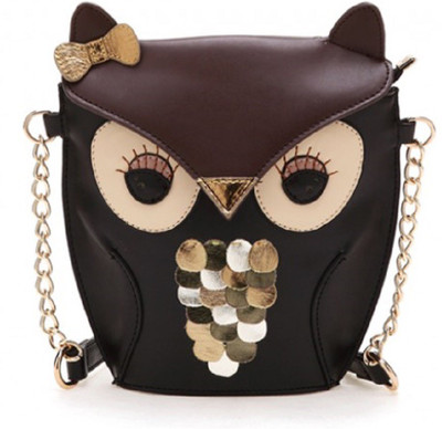 

Un Branded Girls Evening/Party Brown PU Sling Bag