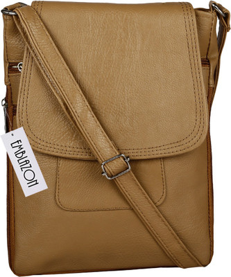 

Emblazon Women Casual Beige PU Sling Bag