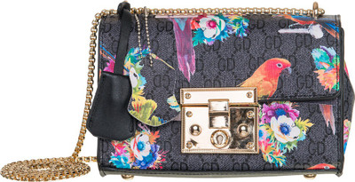 

peaubella Women Evening/Party Black Leatherette Sling Bag