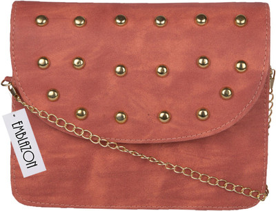 Emblazon Women Casual Orange PU Sling Bag