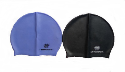 

Syndicate Sports JJHJUYHHJ Swimming Cap(Blue, Pack of 2), Black;blue