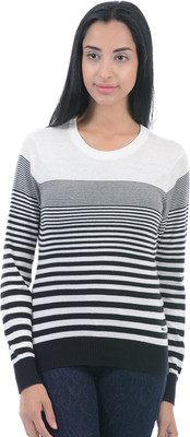 

Pepe Jeans Striped Women' Round Neck White T-Shirt, Off-wht