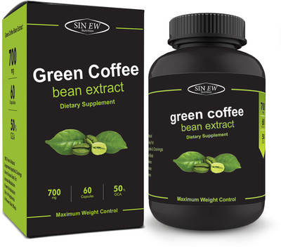 

Sinew Nutrition Green Coffee Beans 700 mg Extract for Weight Loss (60 Veg Capsules), 100 % Pure & Natural Fat Burner & Appetite Suppressant Supplement(60 No)