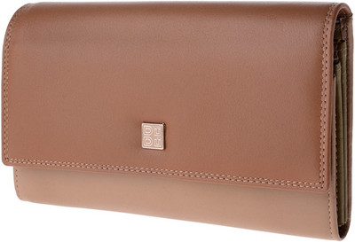 

Dudu Women Casual Beige Genuine Leather Wallet(8 Card Slots), Safari