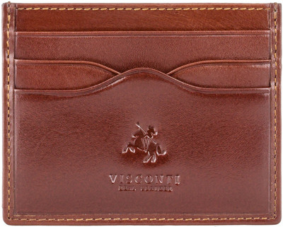 

Visconti Men Brown Genuine Leather Card Holder(6 Card Slots), Italian brown