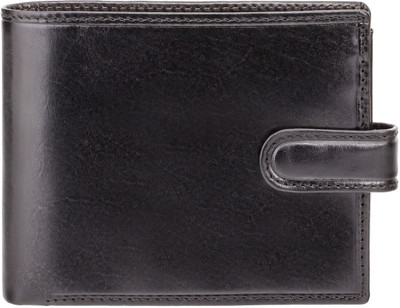 

Visconti Men Black Genuine Leather Wallet(7 Card Slots), Italian black