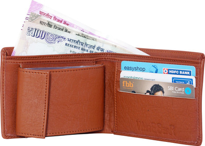 

Prt Usa Men Tan Genuine Leather Wallet(10 Card Slots)