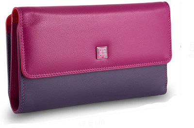 

Dudu Women Casual Pink, Grey Genuine Leather Wallet(14 Card Slots), Fuxia