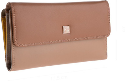 

Dudu Women Casual Tan, Beige Genuine Leather Wallet(14 Card Slots), Safari