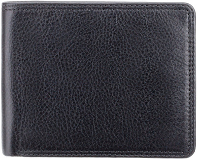 Visconti Men Black Genuine Leather Wallet(4 Card Slots)