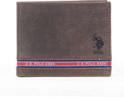 

U.S. Polo Assn Men Brown Artificial Leather Wallet(13 Card Slots)