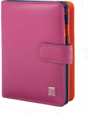 

Dudu Women Casual Pink Genuine Leather Wallet(9 Card Slots), Fuxia