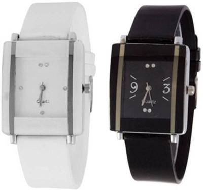

Varni Fashion White Black Watch - For Women