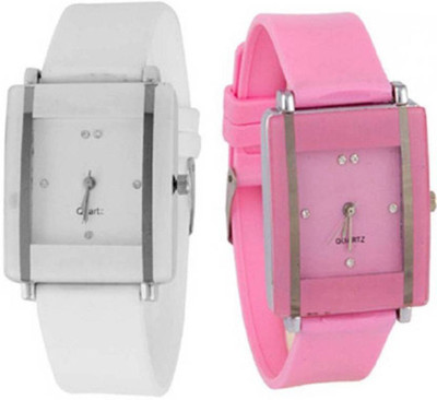 

Varni Fashion White Pink Kawa Watch - For Women