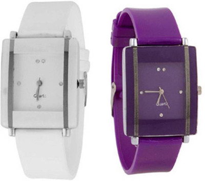 

Varni Fashion White Purple Kawa Watch - For Women