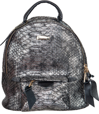 

peaubella Poision Metallic 20 L Backpack(Black, Silver)