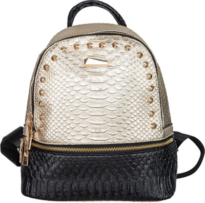 

peaubella Belle Gleam 20 L Backpack(Gold, Black), Black;gold