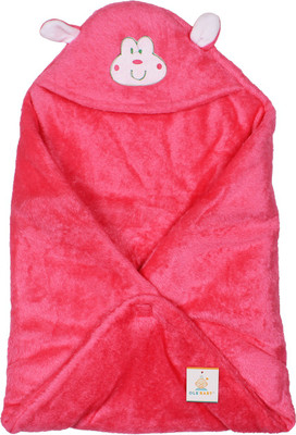 

Ole Baby Plain  Swadding Baby Blanket(Microfiber, Dark Pink
