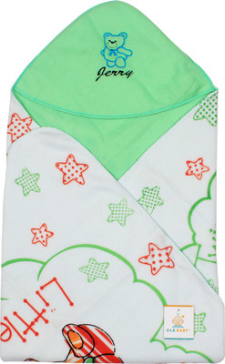 

Ole Baby Printed  Swadding Baby Blanket(Microfiber, Green