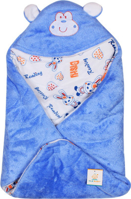 Ole Baby Printed  Swadding Baby Blanket(Microfiber, Blue