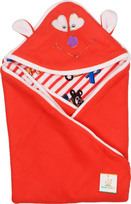 

Ole Baby Cartoon  Swadding Baby Blanket(Microfiber, Orange