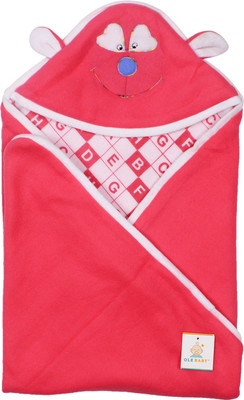 

Ole Baby Printed  Swadding Baby Blanket(Microfiber, Dark Pink