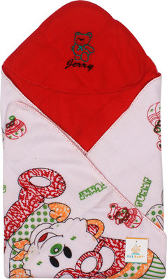 

Ole Baby Printed  Swadding Baby Blanket(Microfiber, Red