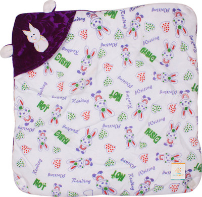 

Ole Baby Printed  Swadding Baby Blanket(Microfiber, Navy Blue