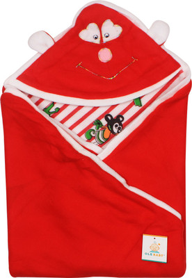 

Ole Baby Cartoon  Swadding Baby Blanket(Microfiber, Red