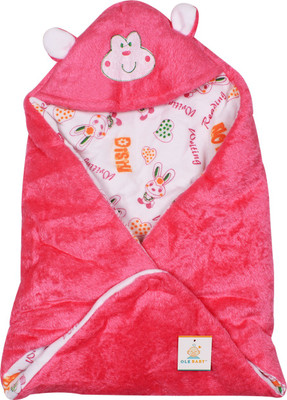 

Ole Baby Printed  Swadding Baby Blanket(Microfiber, Dark Pink
