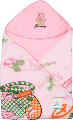 

Ole Baby Printed  Swadding Baby Blanket(Microfiber, Pink