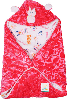 

Ole Baby Printed  Swadding Baby Blanket(Microfiber, Dark Pink