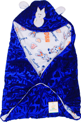 

Ole Baby Printed  Swadding Baby Blanket(Microfiber, Dark Blue