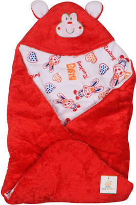 

Ole Baby Printed  Swadding Baby Blanket(Microfiber, Red