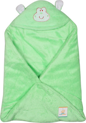 

Ole Baby Plain  Swadding Baby Blanket(Microfiber, Green
