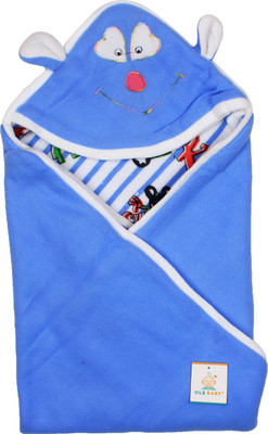 

Ole Baby Cartoon  Swadding Baby Blanket(Microfiber, Blue