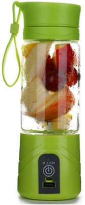 

VibeX ™ Mini Portable Blender / Mixer Cup for Mixing Smoothie, Protein, Oatmeal, Yogurt, Milk, Honey, Coffee, Soft Fruit 380 ml Shaker(Pack of 1, Green)
