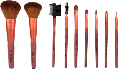 Puna Store 9 Piece Makeup Brush Set (Pink)(Pack of 9)