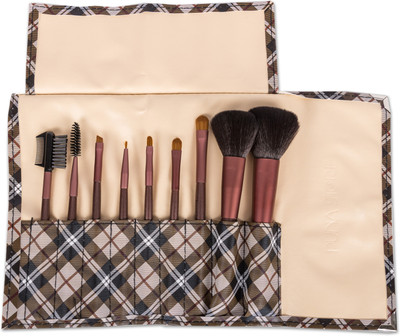 

Puna Store 9 Piece Makeup Brush Set (Brown)(Pack of 9)