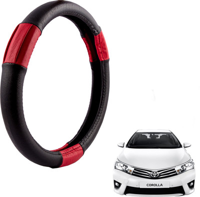 

Autofy Steering Cover For Toyota Corolla(Black, Leather)