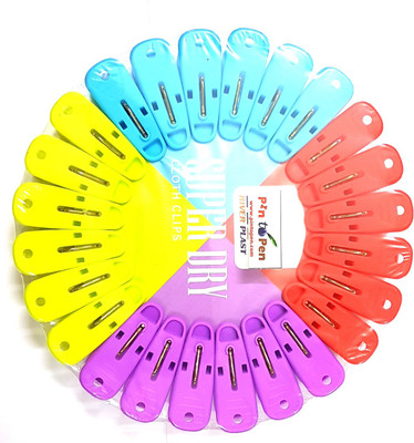 

Pin to Pen Cloth Clip 2.25 Inch Plastic Cloth Clip(Set of 24, Multicolor)