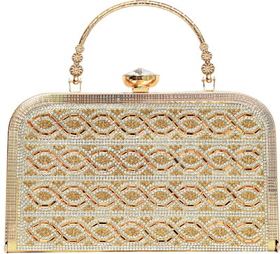 

Bagaholics Party Gold Clutch