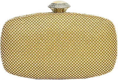 

Bagaholics Party Gold Clutch