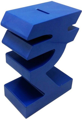 

Jazam RUPEE SYMBOL STYLE MONEY BANK 1547Q Coin Bank(Blue)