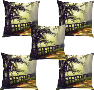

Sleep Nature's Abstract Cushions Cover(Pack of 5, 40.63 cm*40.63 cm, Multicolor)