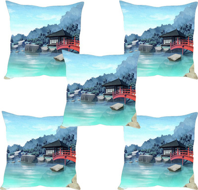 

Sleep Nature's Abstract Cushions Cover(Pack of 5, 30.63 cm*30.63 cm, Multicolor)