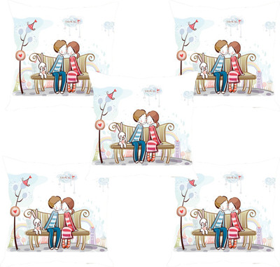 

Sleep Nature's Abstract Cushions Cover(Pack of 5, 40.63 cm*40.63 cm, Multicolor)